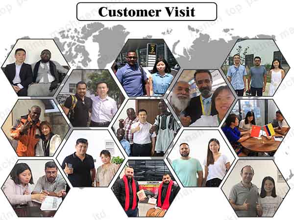 Visitors from all over the world come to visit our company.