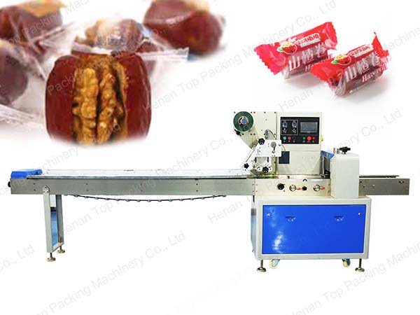 pillow packaging machine for the shaped products