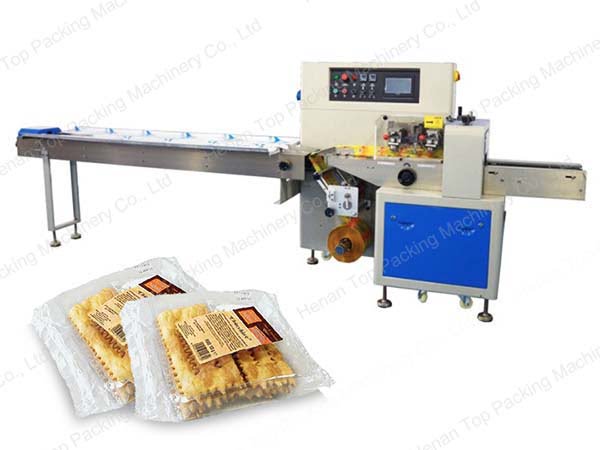 Horizontal packing machine is for soft products.