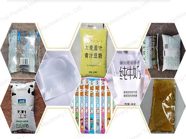 Various liquid packing: water, milk, vinegar, etc.