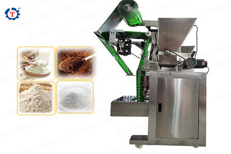 Powder packaging equipment by pushing horizontally