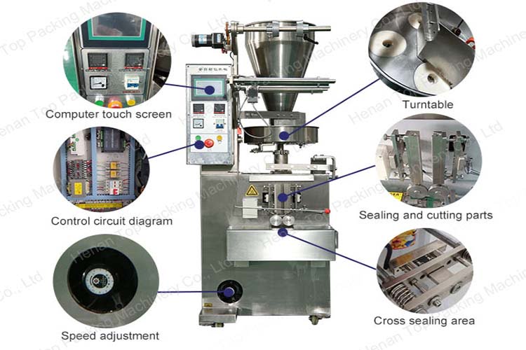 Estrutura da máquina de embalagem de grânulos