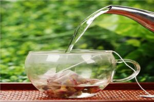 tea bag with string and tag