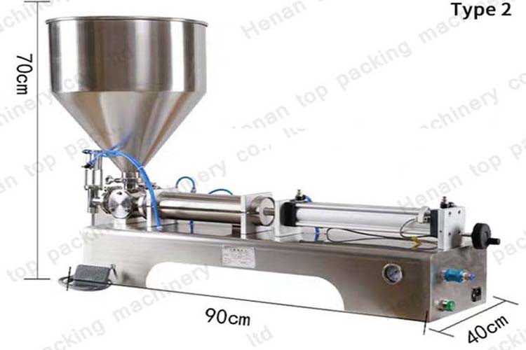 paste filling machine with vertical hopper
