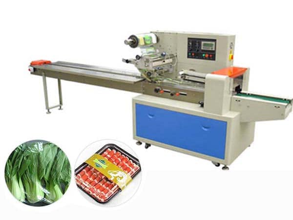 Vegetable packing machine with pillow type