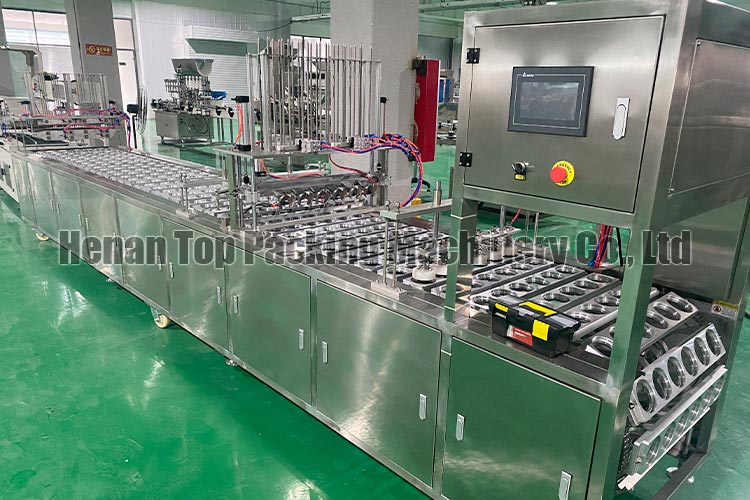 Automatic cup filler in factory