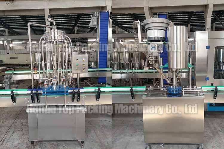 Bottle filler and capping machine