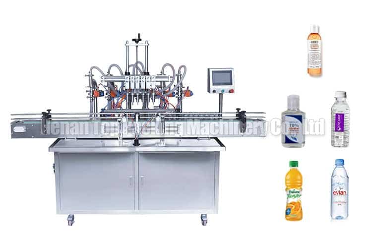 Linear bottle filling machine