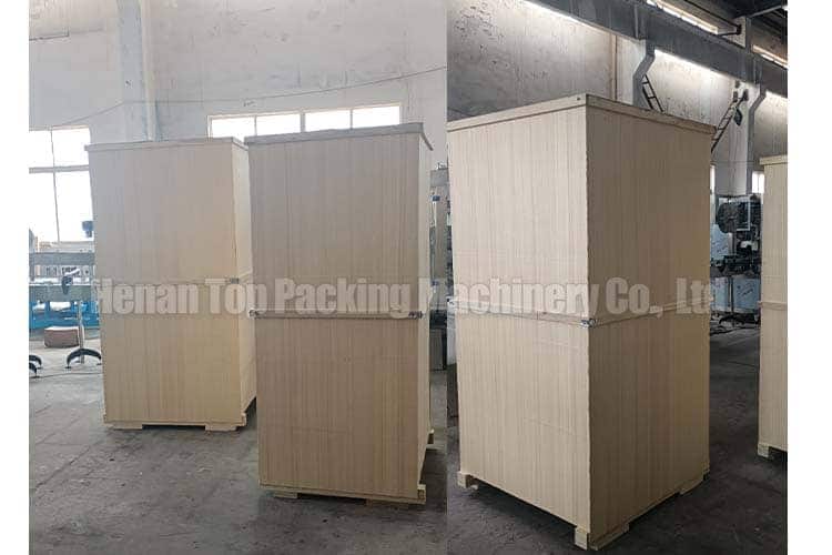 Pack machine with wooden case