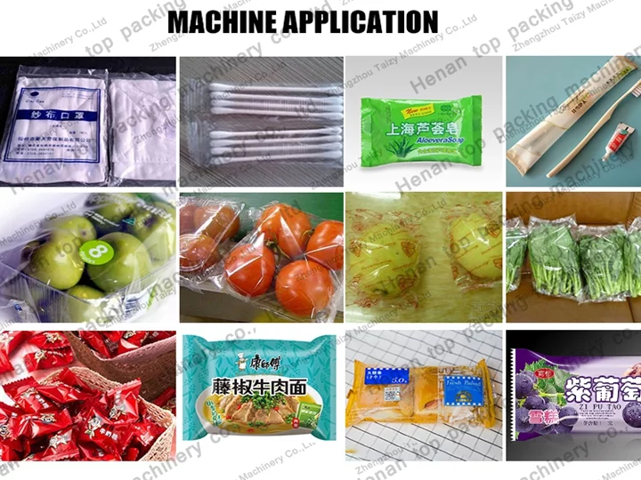 Applications larges de la machine d'emballage d'oreillers